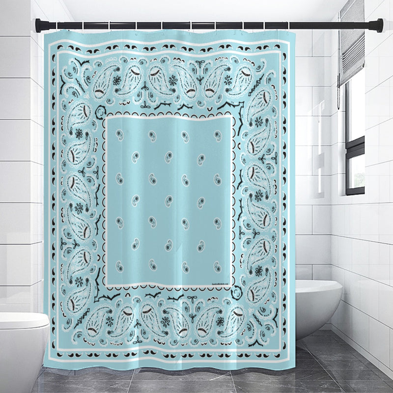 Shower Curtain - Baby Blue OG Bandana - 4 Sizes