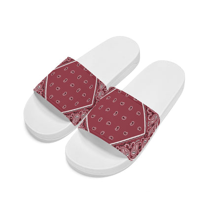 Maroon Diamond OG Bandana Slides