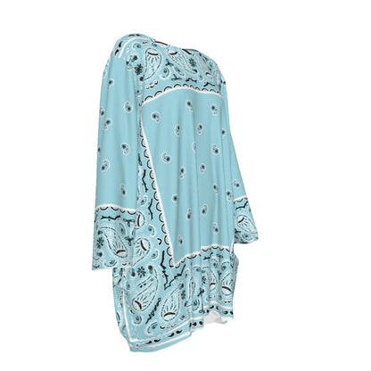 Crew Neck Dress Loose Fit - Baby Blue