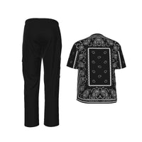 Scrubs - Black Bandana Scrubs w Bottoms