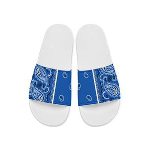 Women's Classic Blue Bandana Slides