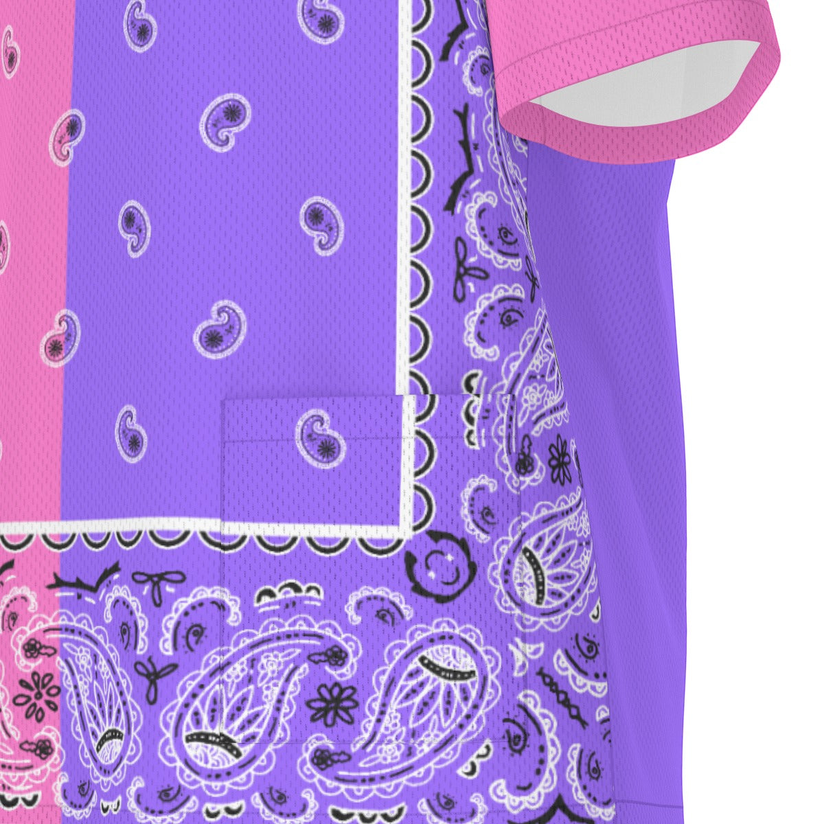 Scrubs - Pink and Purple Square Bandana Scrubs w Purple Bottoms