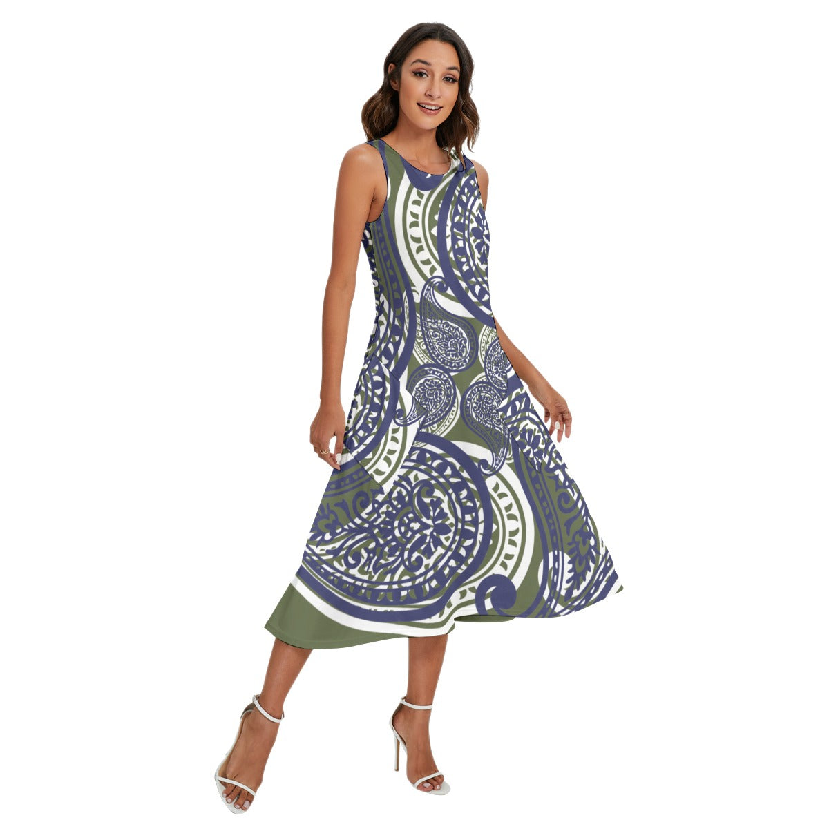 Army Green Women's Dress W/ Pockets