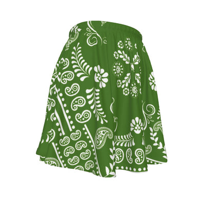 Green and White SweetHeart Skirt