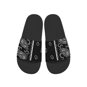 Women's Classic Black Bandana Slides