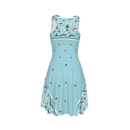Sleeveless Bandana Dress - Baby Blue
