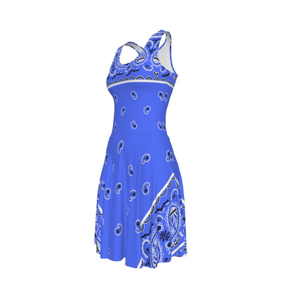 Sleeveless Bandana Dress - Royal