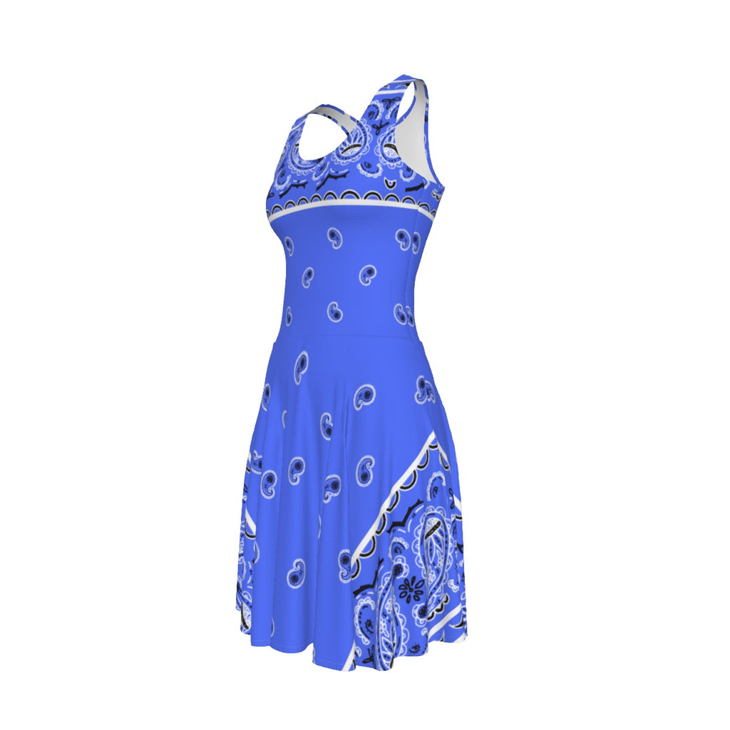 Sleeveless Bandana Dress - Royal