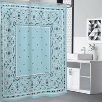 Shower Curtain - Baby Blue OG Bandana - 4 Sizes