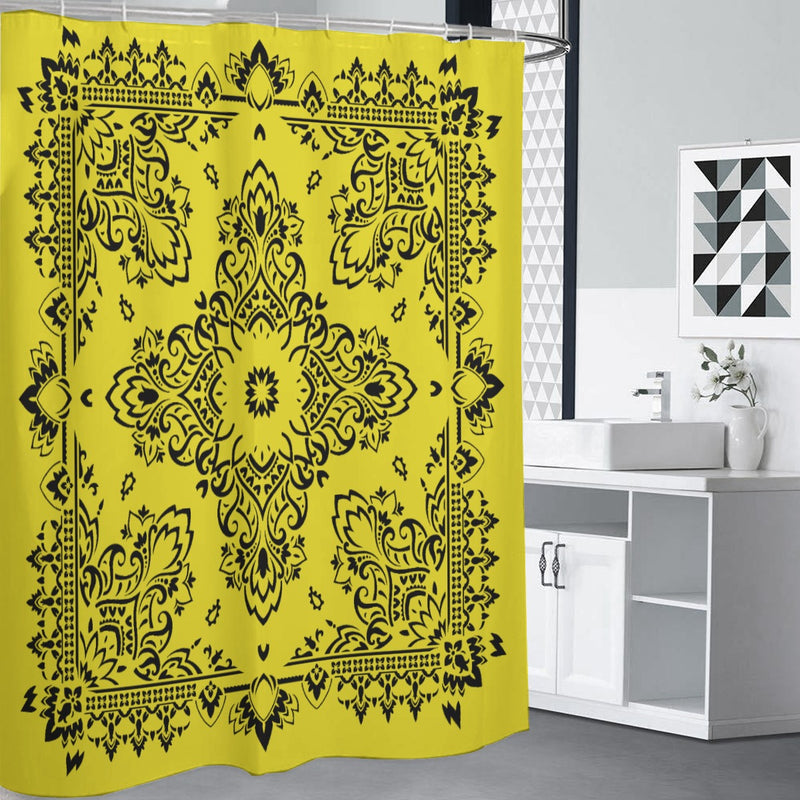 Shower Curtain - Yellow Bandana 2