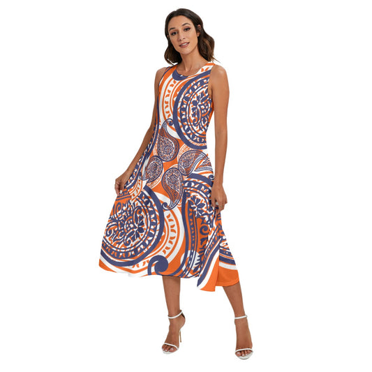 Bright Orange Women's Dress W/ Pockets