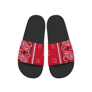 Women's Classic Red Bandana Slides