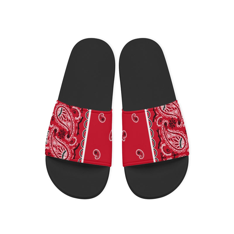 Women's Classic Red Bandana Slides