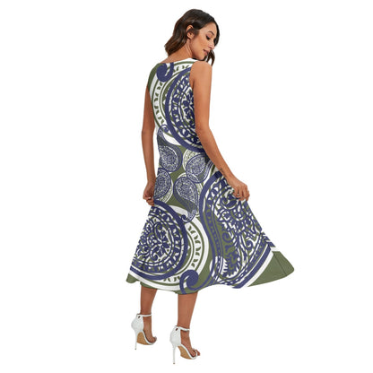 Army Green Women's Dress W/ Pockets