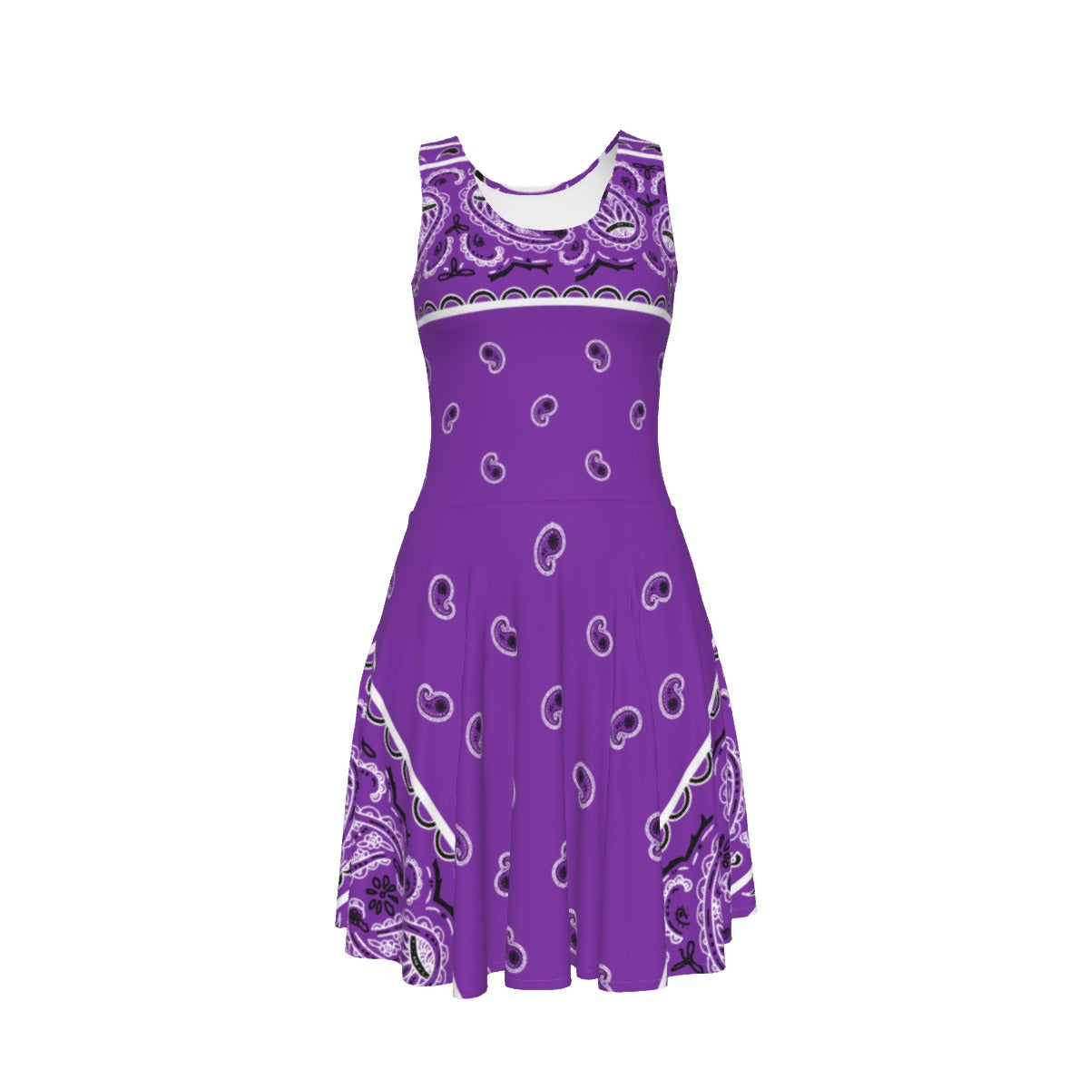 Sleeveless Bandana Dress - Grape