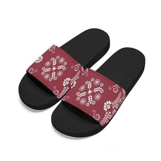 Maroon Bandana Slides