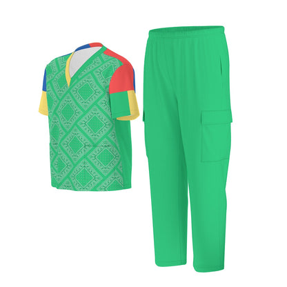 Scrubs - Little Diamond Green MC Bandana Scrubs w Green Bottoms