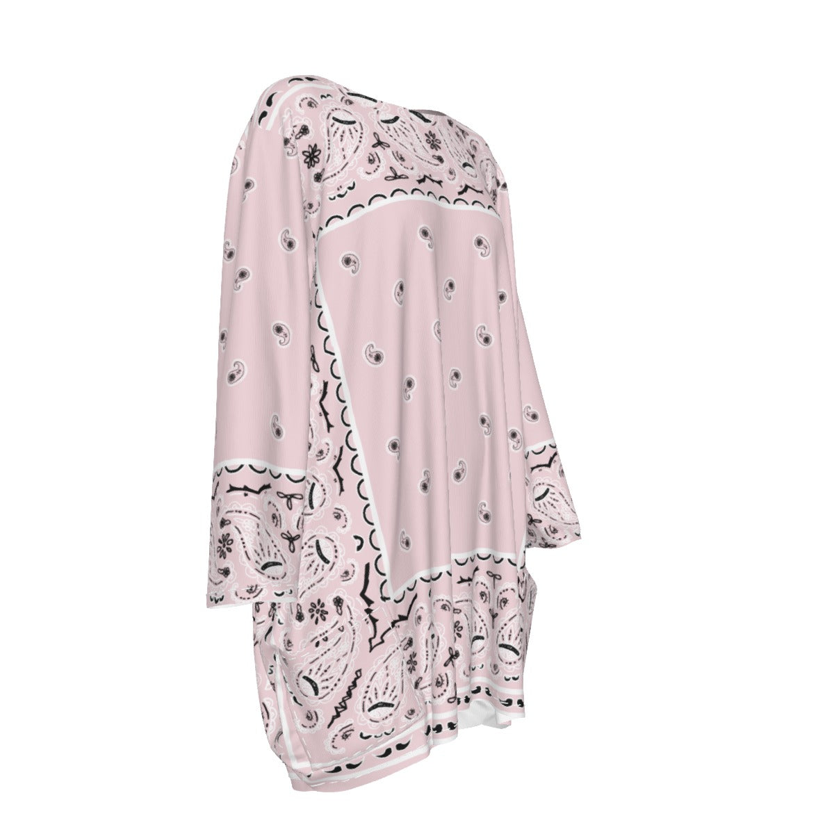 Crew Neck Dress Loose Fit - Lt Pink