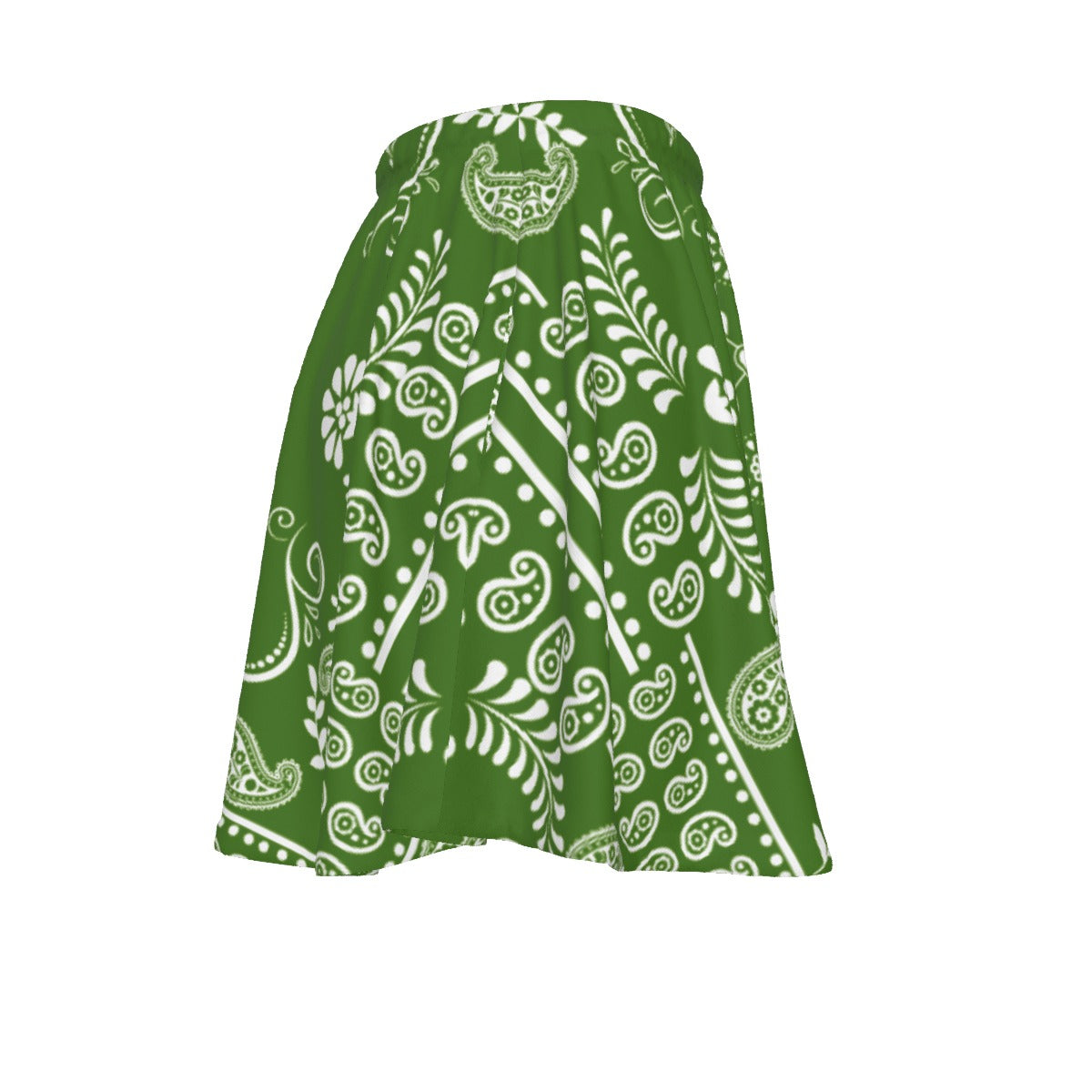 Green and White SweetHeart Skirt