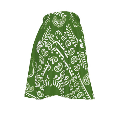 Green and White SweetHeart Skirt