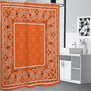 Shower Curtain - Orange OG Bandana 4 Sizes