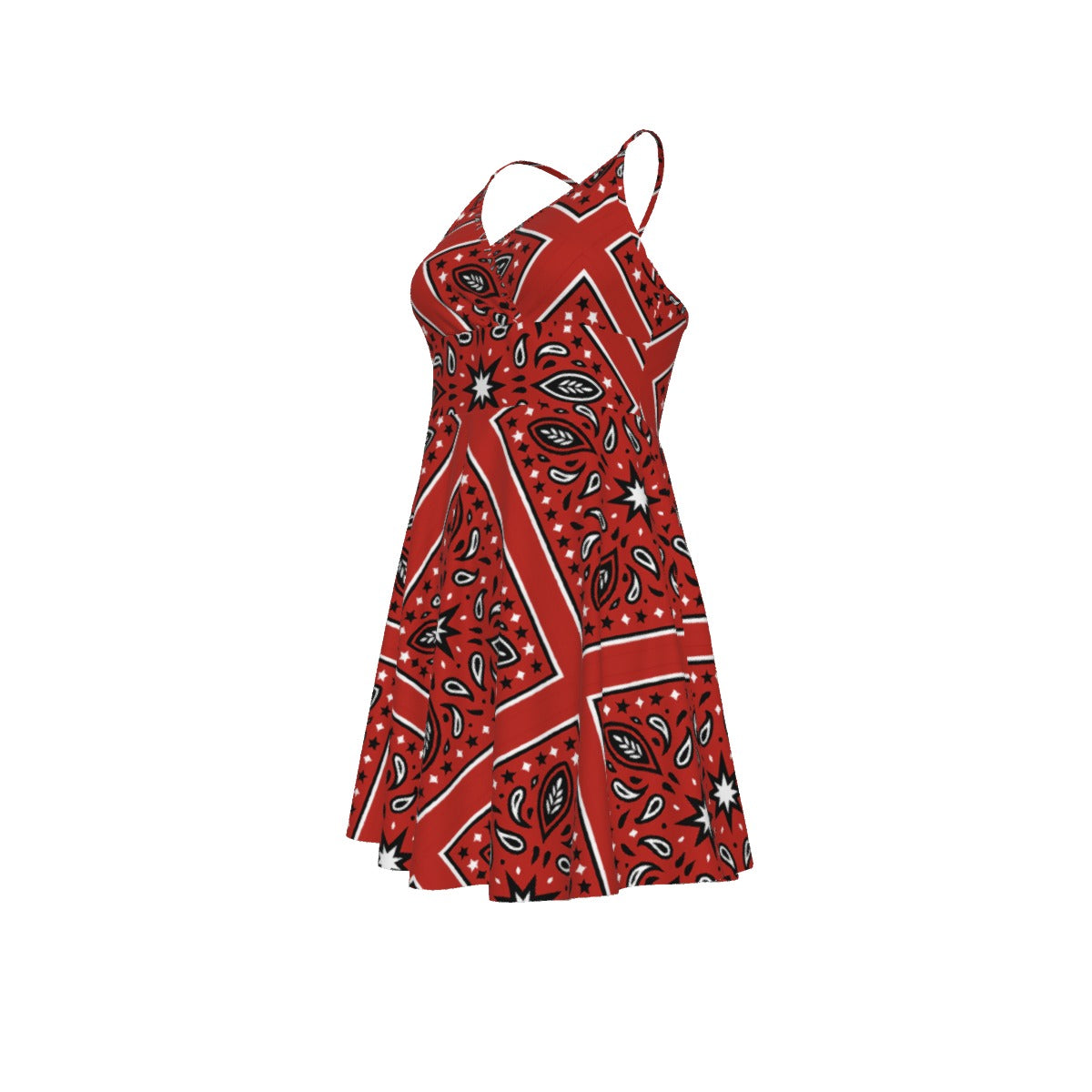 Women‘s Red Cross Cami Dress2