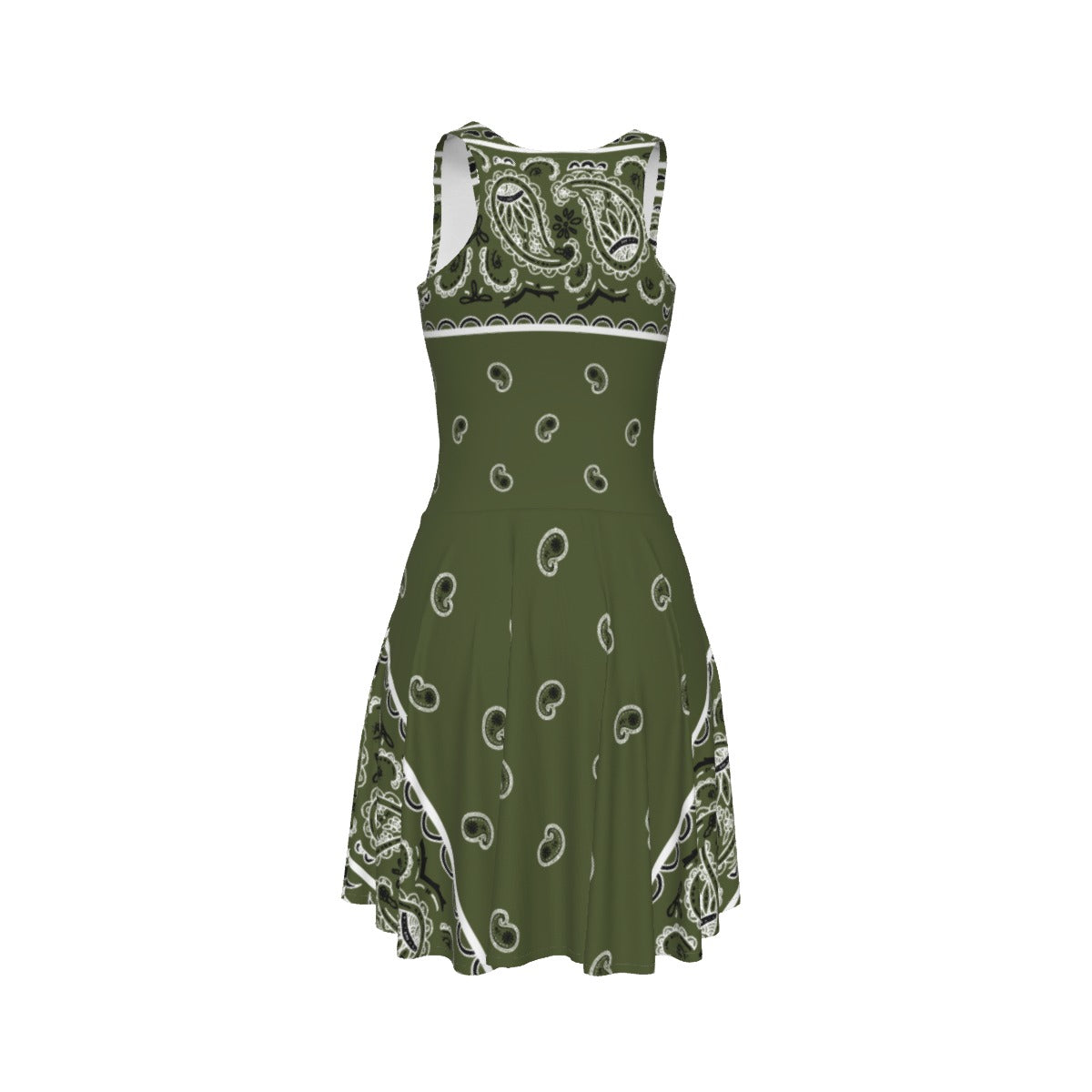Sleeveless Bandana Dress - Army Green