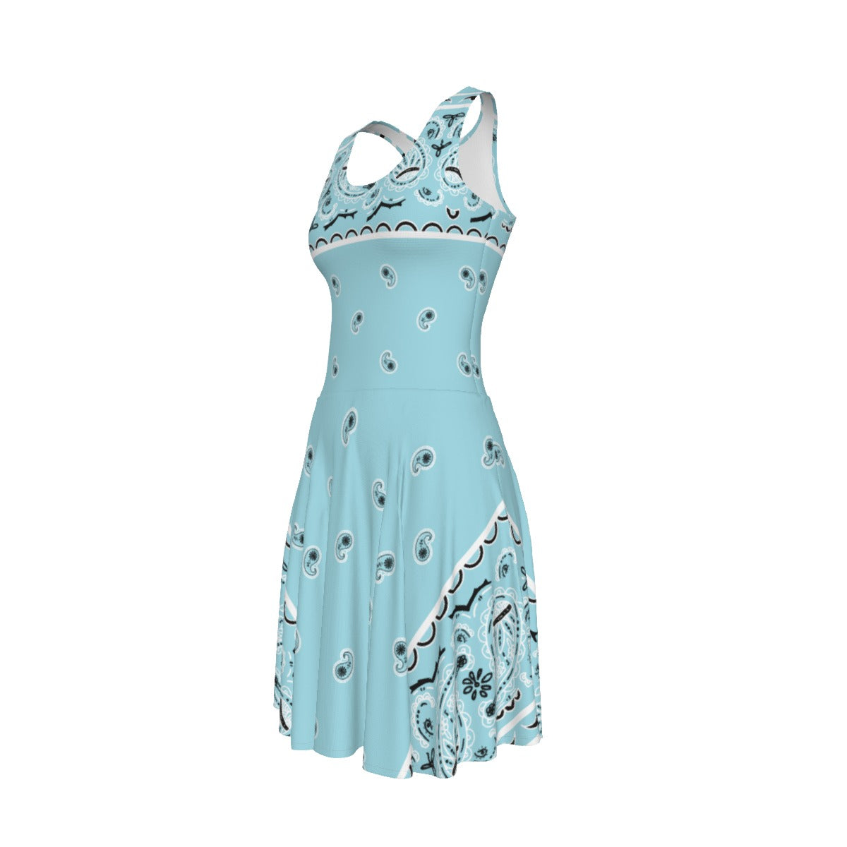 Sleeveless Bandana Dress - Baby Blue