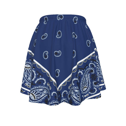 Brown skirt with white paisley pattern on a white background