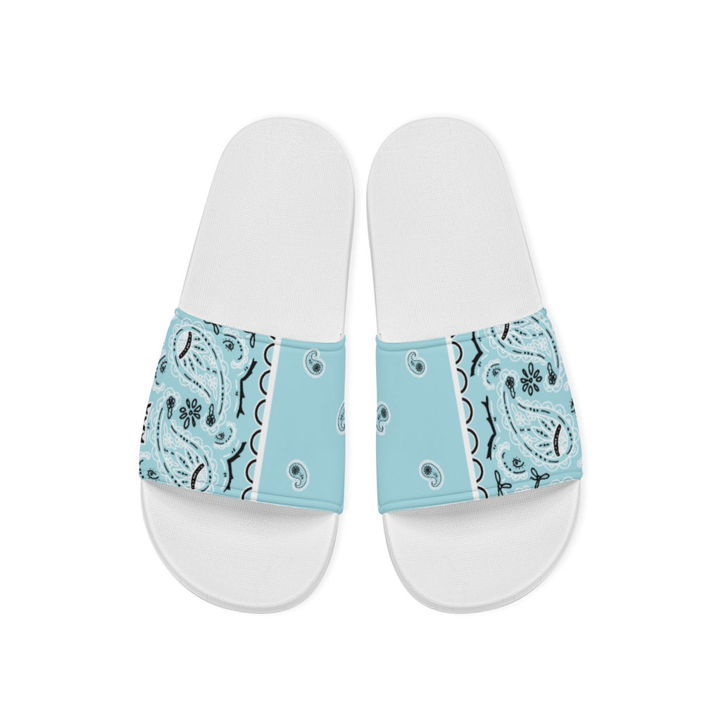 Women's Baby Blue Bandana Slides