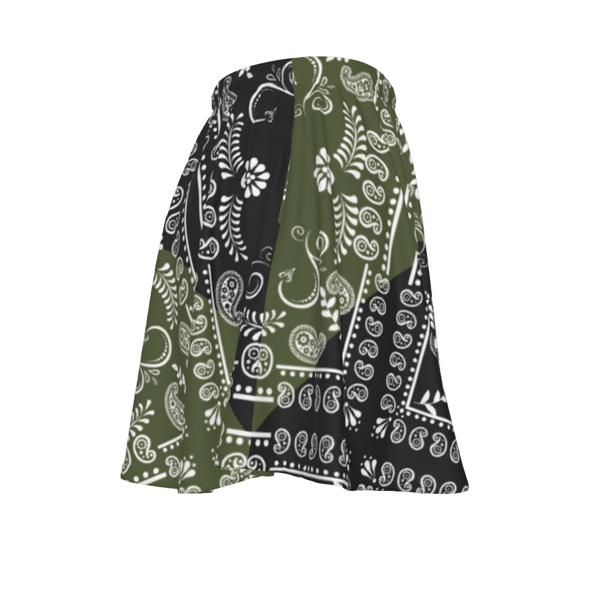 Army Green and Black Team Skirt