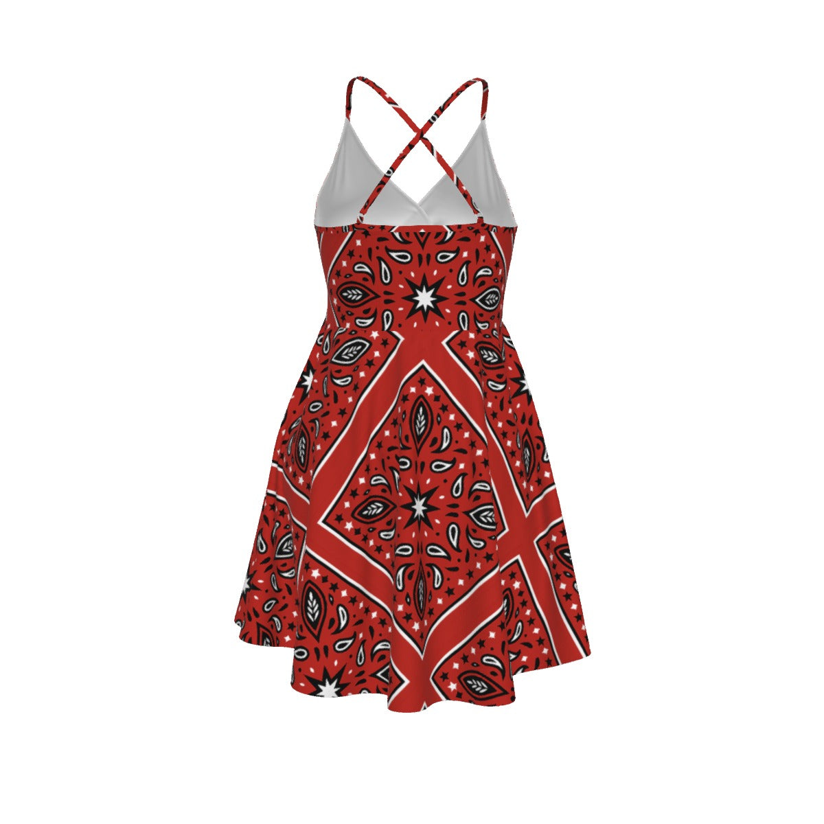 Women‘s Red Cross Cami Dress2