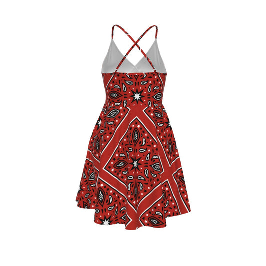 Women‘s Red Cross Cami Dress2