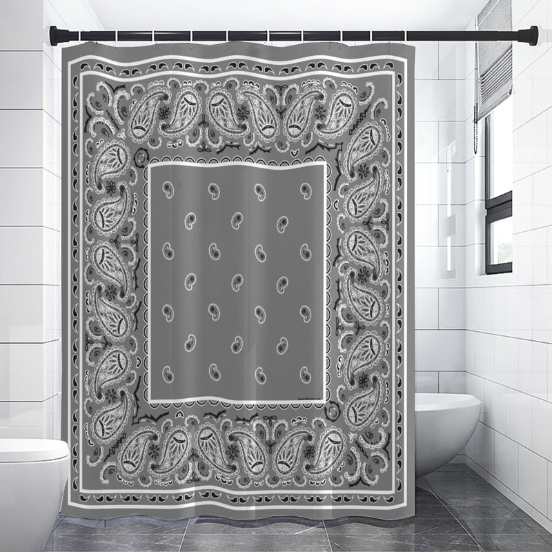 Shower Curtain - Gray OG Bandana - 4 Sizes