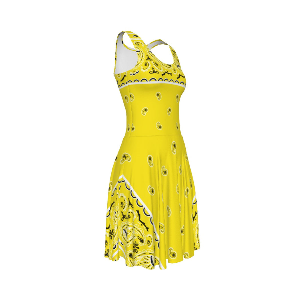 Sleeveless Bandana Dress - Yellow