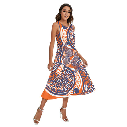 Bright Orange Women's Dress W/ Pockets