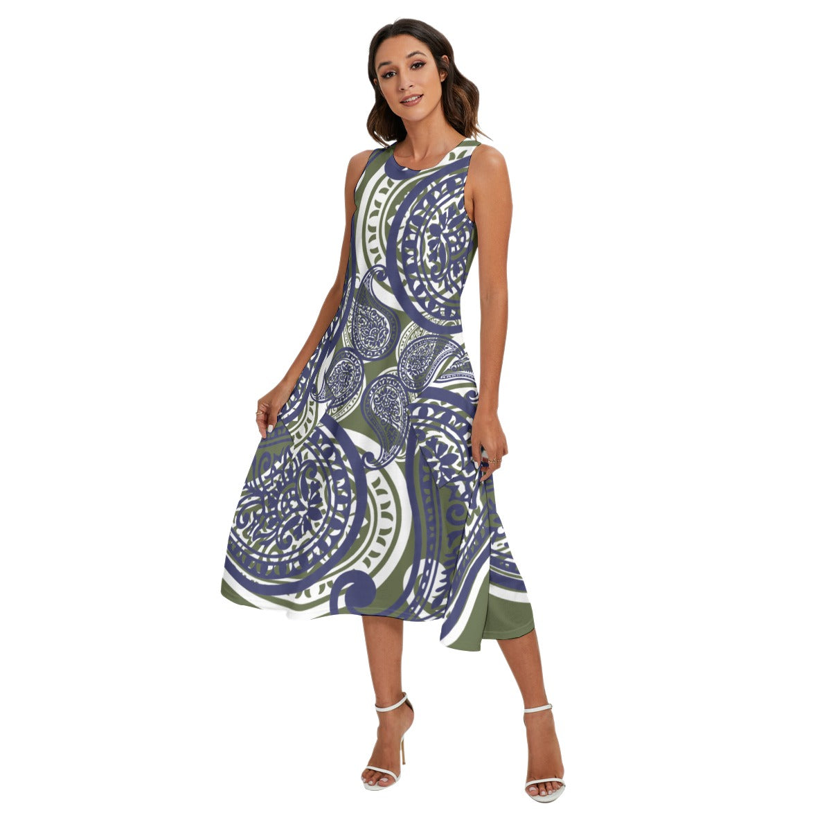 Army Green Women's Dress W/ Pockets