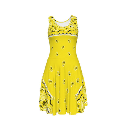 Sleeveless Bandana Dress - Yellow