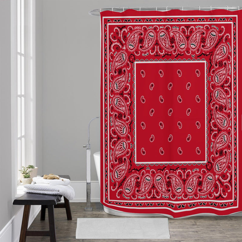 Shower Curtain - Red OG Bandana - 4 Sizes