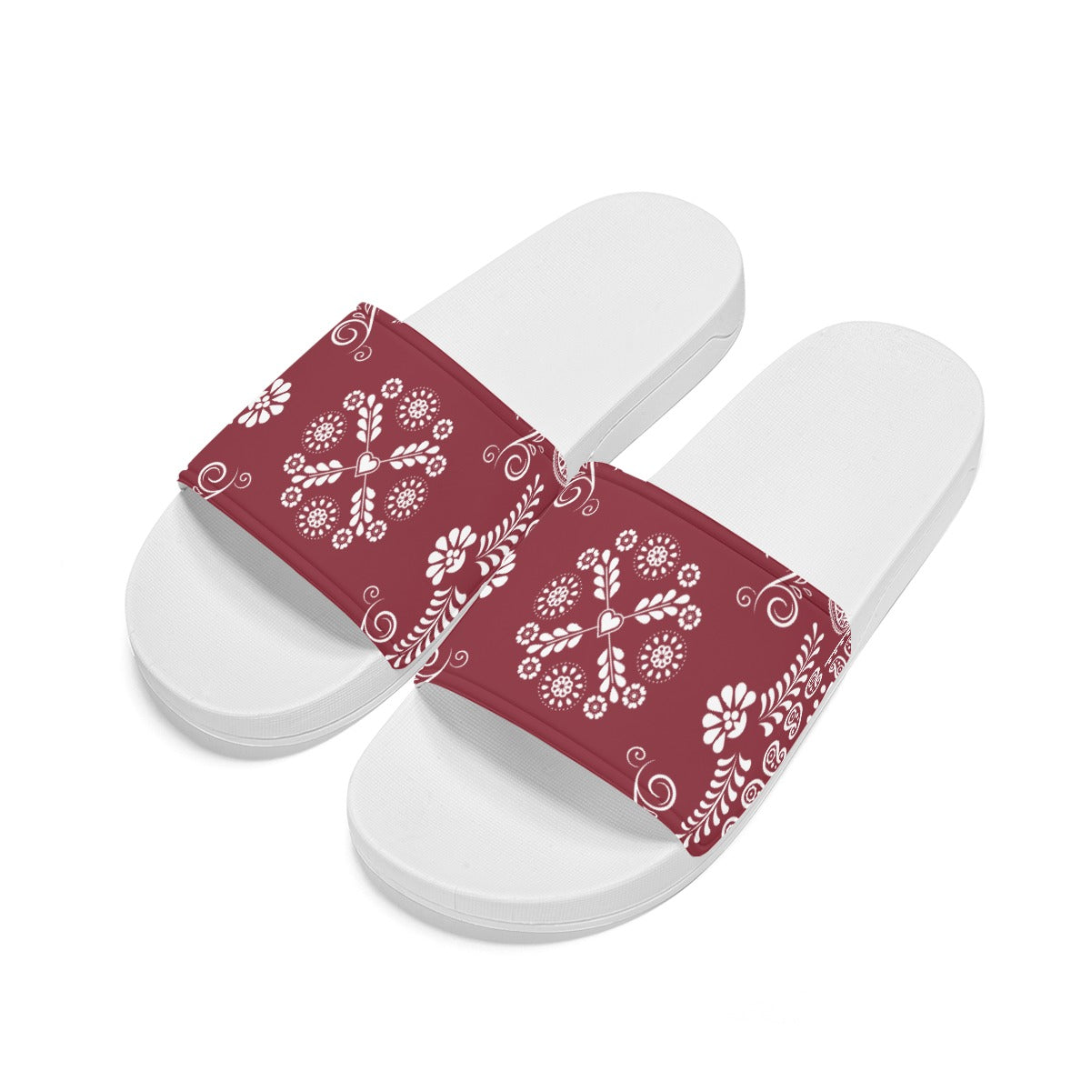 Maroon Bandana Slides