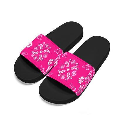 Bright Pink Bandana Unisex Slides