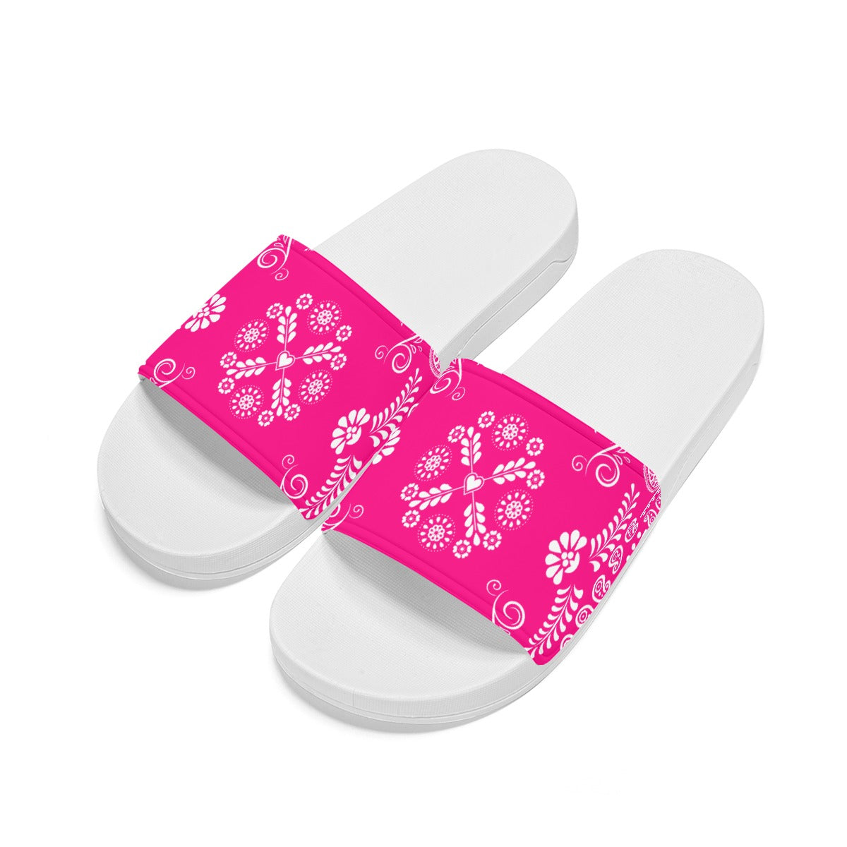 Bright Pink Bandana Unisex Slides