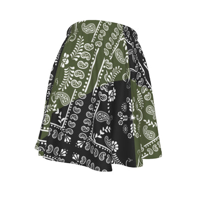 Army Green and Black Team Skirt
