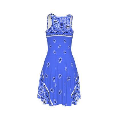 Sleeveless Bandana Dress - Royal