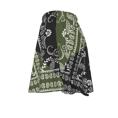 Army Green and Black Team Skirt