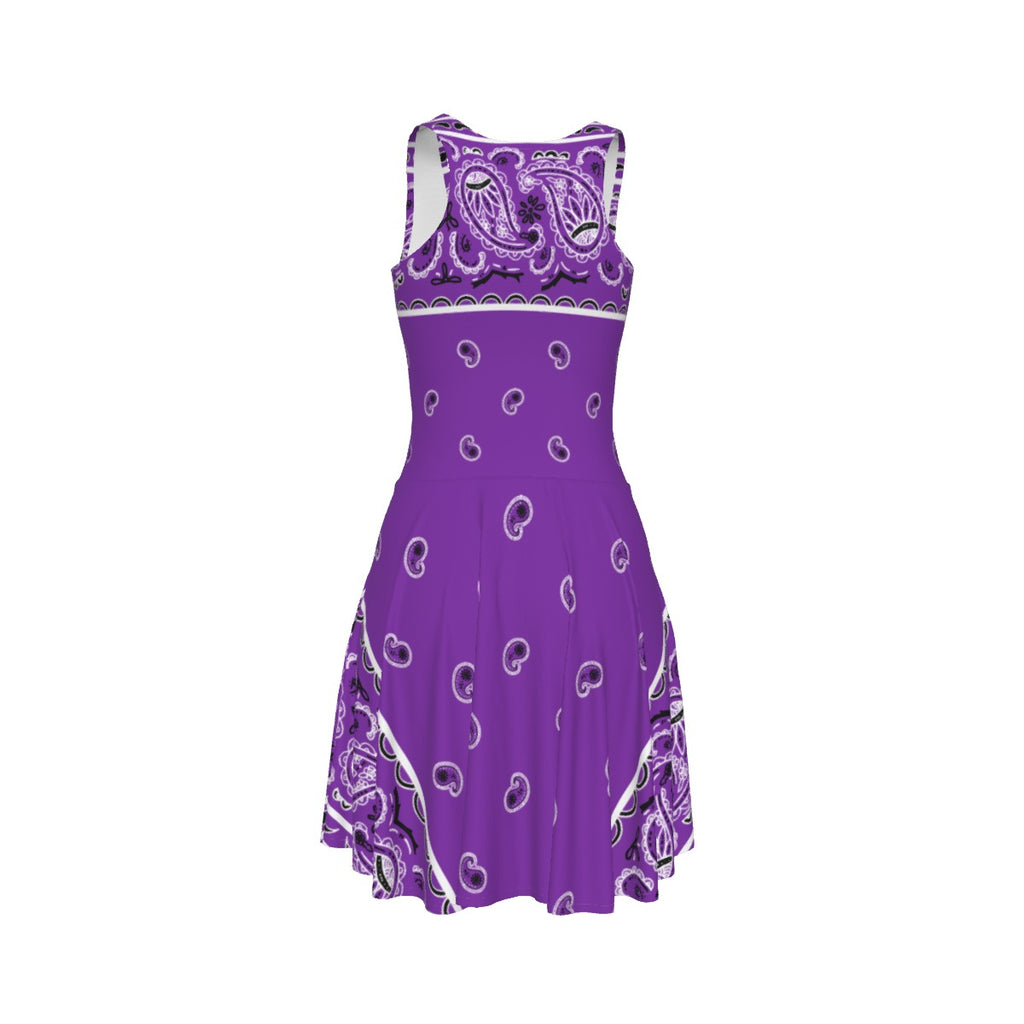 Sleeveless Bandana Dress - Grape