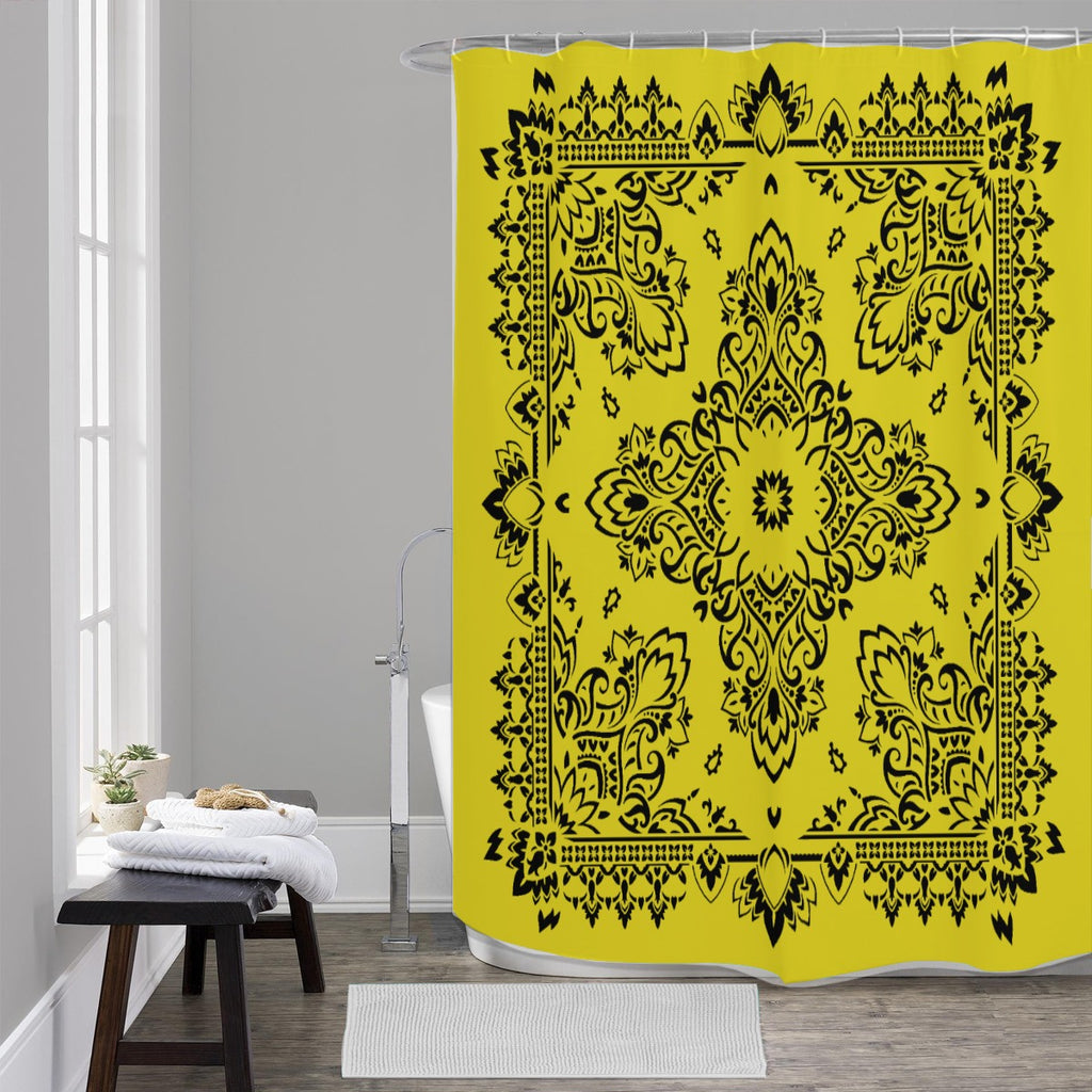 Shower Curtain - Yellow Bandana 2