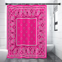 Shower Curtain - Bright Pink OG Bandana 4 Sizes