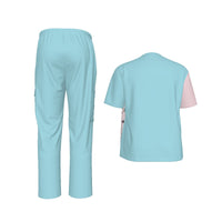 Scrubs - Pink and Blue Rec. Bandana Scrubs w Bottoms