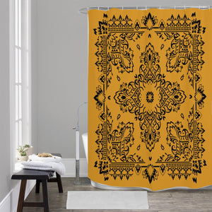 Shower Curtain - Orange Bandana 2 - 4 Sizes